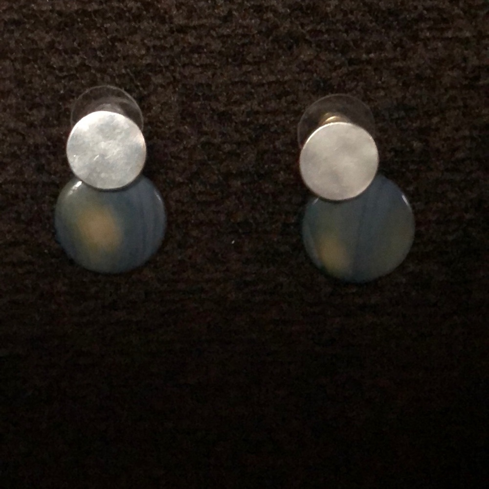 3 for $10 Blue and silver stud/dangle earrings